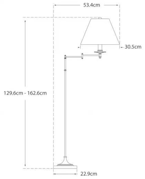 DORCHESTER - Swing Arm Floor Lamp in Antique-Burnished Brass by Visual Comfort Europe - view 3